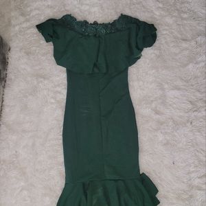 Green formal gown